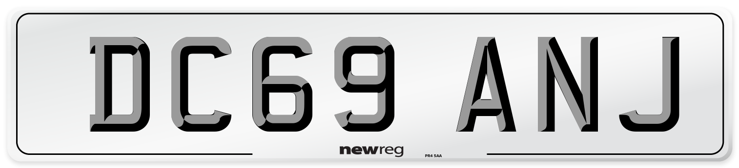 DC69 ANJ Number Plate from New Reg